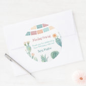 Mexicaans Fiesta Taco TWOsday THREE-esta Bedankt Ronde Sticker (Envelop)