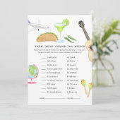 Mexicaans Fiesta Taco'bout Love Shower Game Kaart (Staand voorkant)