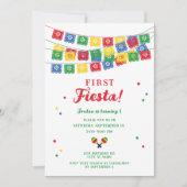 Mexicaans Fiesta Thema Eerste Verjaardag Uitnodigi Kaart (Voorkant)