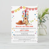 Mexicaans Fiesta Thema Koppel Bruisfeest Uitnodigi Kaart (Staand voorkant)