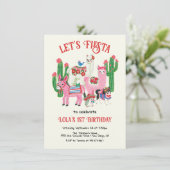 Mexicaans Fiesta Verjaardagsfeest Dieren Kaart (Staand voorkant)