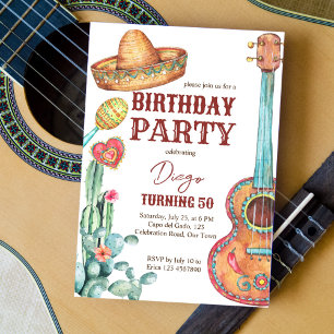 Mexicaans fiesta verjaardagsfeest kaart