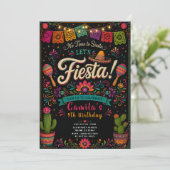 Mexicaans Fiesta Verjaardagsfeest Kaart (Staand voorkant)