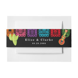 Mexicaans Fiesta Vivid Papel Picado Weddenschap Uitnodigingen Wikkel