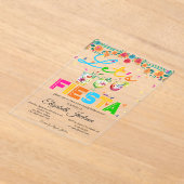 Mexicaans Fiesta Vrijgezellenfeest Acryl Uitnodigingen (Laagn)