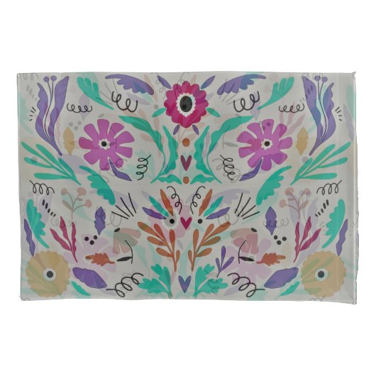 Mexicaans Floral Design  Kussensloop (Voorkant-Links)