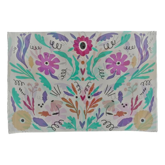 Mexicaans Floral Design  Kussensloop (Voorkant-Rechts)