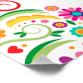 Mexicaans Floral Fiesta Baby shower Welkomstteken Poster (Hoek)
