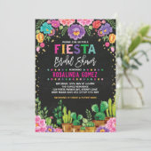 Mexicaans Floral Vrijgezellenfeest Fiesta Flowers Kaart (Staand voorkant)