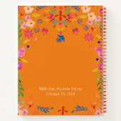 Mexicaans floreel kunstwerk Naam Recipe Book Keuke Notitieboek (Achterkant)