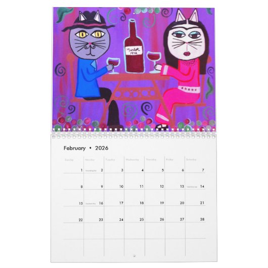 Mexicaans Folk Art Cat Calendar 2016 Ambrosino Kalender (Feb 2026)