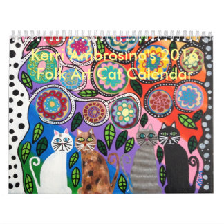 Mexicaans Folk Art Cat Calendar 2016 Ambrosino Kalender