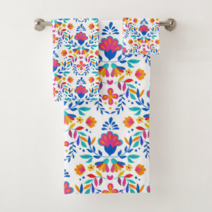 Mexicaans Folk Art Pattern Bad Handdoek