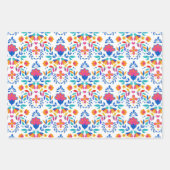 Mexicaans Folk Art Pattern Inpakpapier Vel (Voorkant)