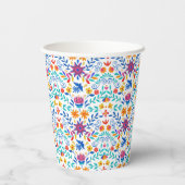 Mexicaans Folk Art Pattern Papieren Bekers (Achterkant)