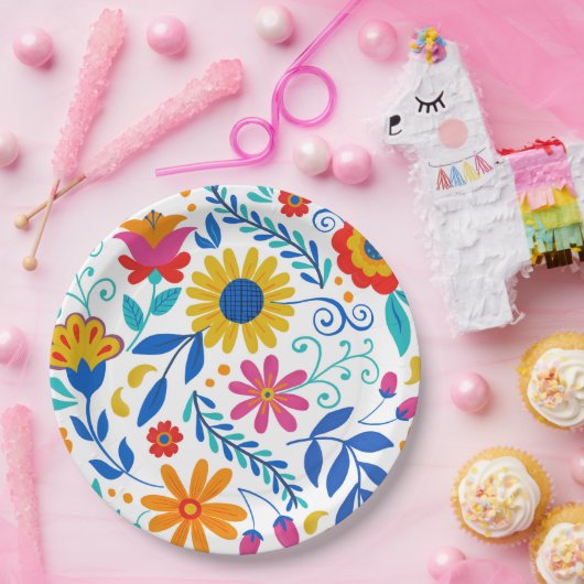 Mexicaans Folk Art Pattern Papieren Bordje (Feest)