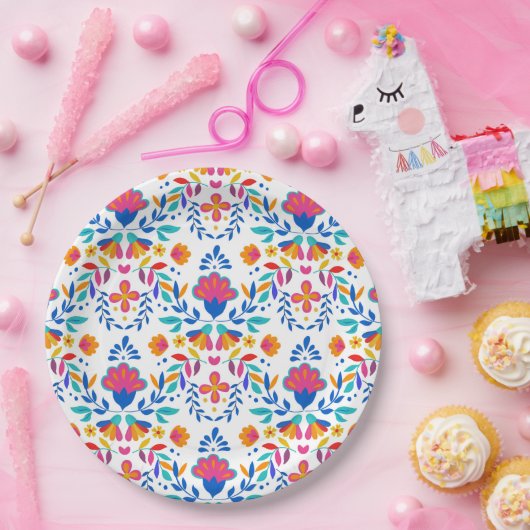 Mexicaans Folk Art Pattern Papieren Bordje (Feest)