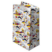 Mexicaans Folk Art Pattern Sombreros, Mustaches Klein Cadeauzakje (Voorkant Gekanteld)