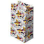 Mexicaans Folk Art Pattern Sombreros, Mustaches Klein Cadeauzakje (Achterkant Gekanteld)