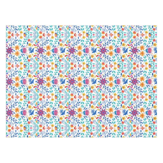 Mexicaans Folk Art Pattern Tafelkleed (Voorkant (Horizontaal))