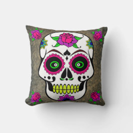 Mexicaans Folk Art Sugar Skull Sierkussen