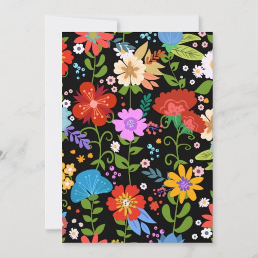 Mexicaans Folk Art Wedding Kaart (Achterkant)