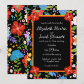 Mexicaans Folk Art Wedding Kaart (Voorkant / Achterkant)