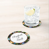 Mexicaans Folk Art Wedding Ronde Kartonnen Onderzetter (Insitu)