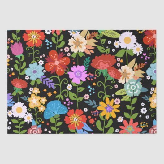 Mexicaans Folk Art Wedding Tissuepapier (Voorkant)