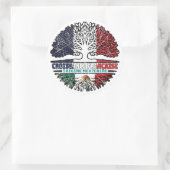 Mexicaans-Franse boomrootenvlag Ronde Sticker (Tas)