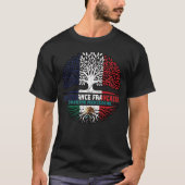 Mexicaans-Franse boomrootenvlag T-shirt (Voorkant)