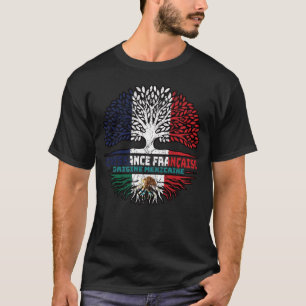 Mexicaans-Franse boomrootenvlag T-shirt