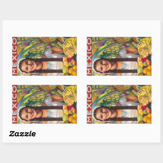  Mexicaans fruit Rechthoekige Sticker (Vel)