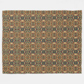 Mexicaans geïnspireerd ontwerp veelkleurig fleece deken (Voorkant (Horizontaal))