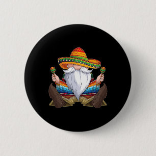 Mexicaans genoom Cinco de Mayo Serape Poncho Manne Ronde Button 5,7 Cm