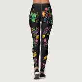 Mexicaans geschilderd Waterverf bloemen Pop Leggin Leggings (Achterkant)