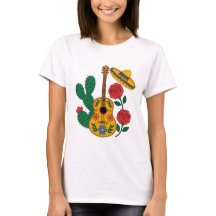 Mexicaans gitaar-sombrero- en cactus-festavalontwe