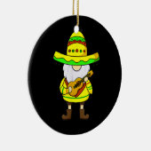 Mexicaans gnome Cinco de Mayo Sombrero Guitar gnom Keramisch Ornament (Rechts)