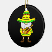 Mexicaans gnome Cinco de Mayo Sombrero Guitar gnom Keramisch Ornament (Links)