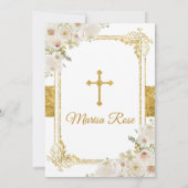 Mexicaans Gold Fiesta Girl Baptism Christening Kaart (Achterkant)