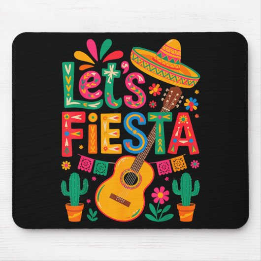 Mexicaans grappig laten we fiesta cinco de mayo muismat (Voorkant)