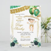 Mexicaans Groen Goud Charro Doop en Verjaardag Kaart (Staand voorkant)