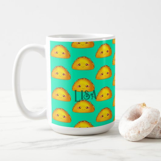 Mexicaans Ground Beef Hard Shell Taco Koffiemok (Met donut)