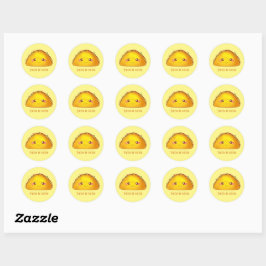 Mexicaans Ground Beef Hard Shell Taco Ronde Sticker