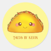 Mexicaans Ground Beef Hard Shell Taco Ronde Sticker (Voorkant)