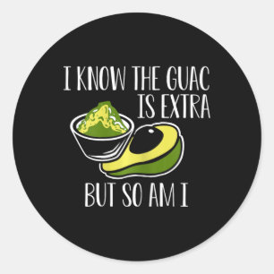 Mexicaans Guacamole Avocado Cinco de Mayo 1 Ronde Sticker