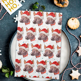 Mexicaans haarloos hondenras Kerststerren Theedoek