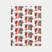 Mexicaans hairless Hondenras kerststerren Fleece Deken (Voorkant)