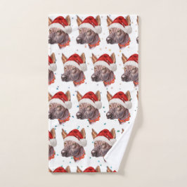 Mexicaans hairless Hondenras kerststerren Handdoek