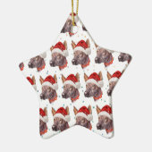 Mexicaans hairless Hondenras kerststerren Keramisch Ornament (Links)